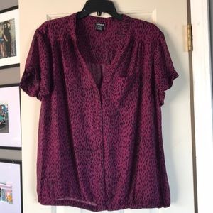 Torrid animal print blouse